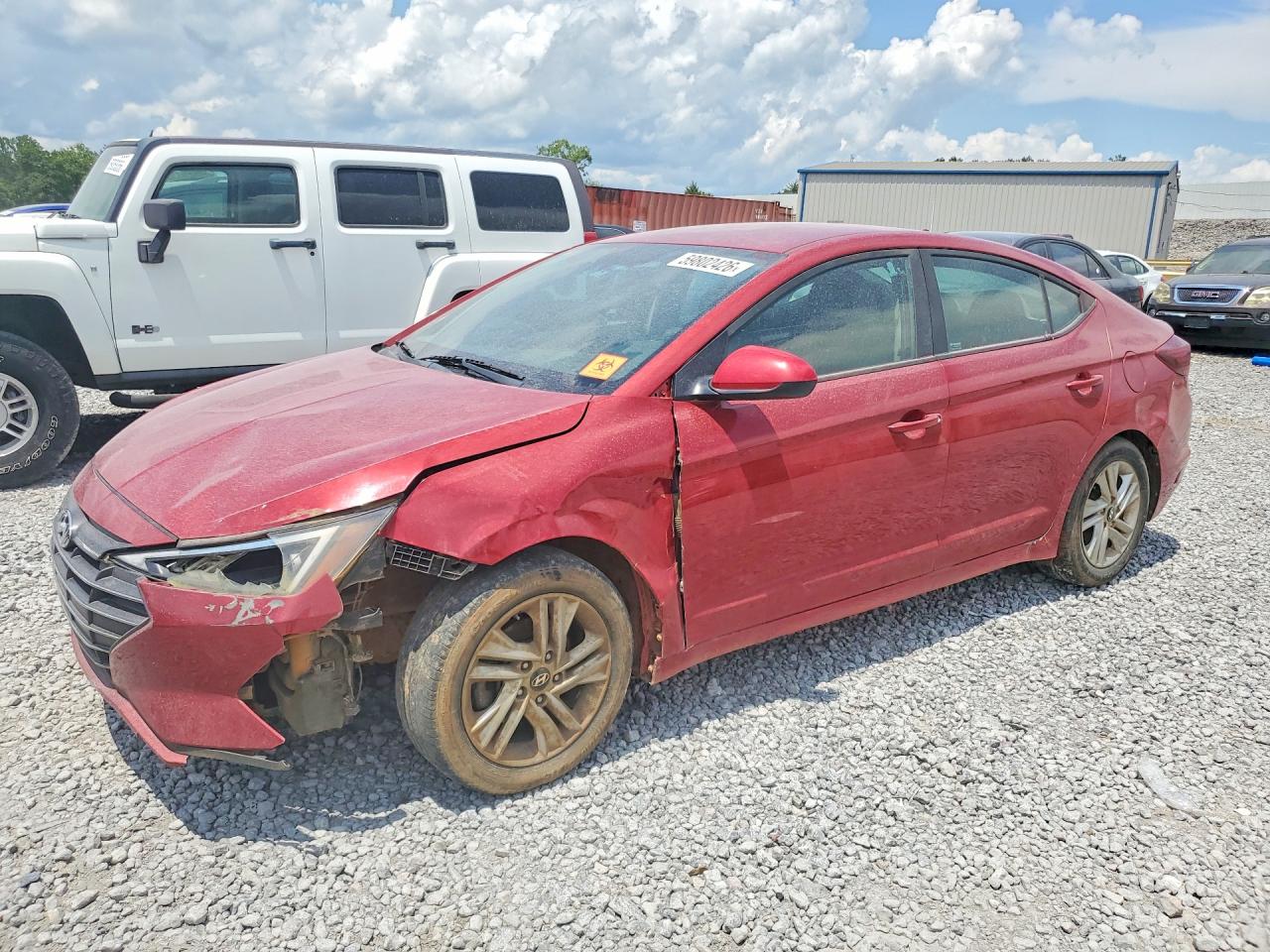 2019 Hyundai Elantra SEL, VIN KMHD84LF6KU744422 — Front end