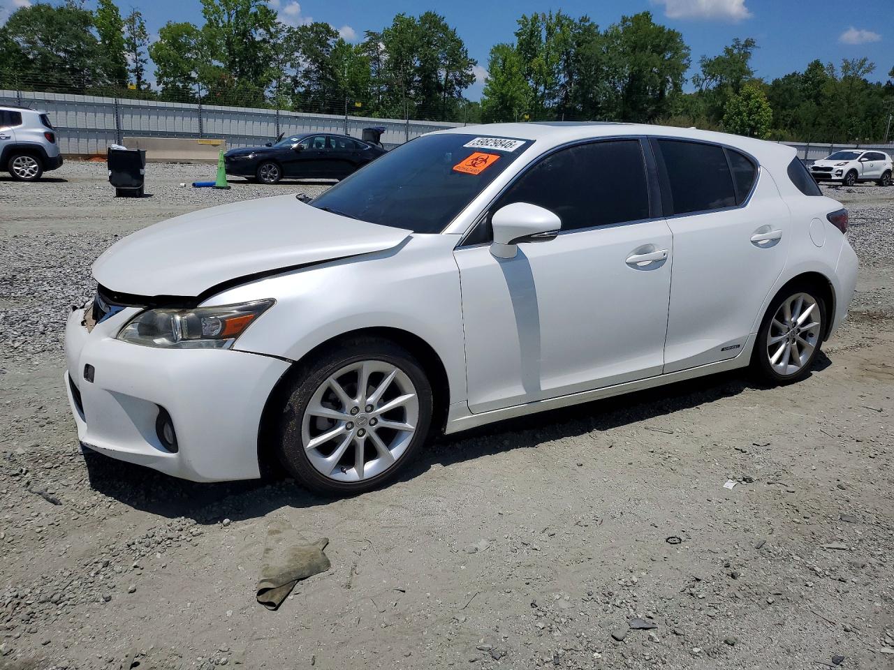 2012 Lexus CT 200h Premium, VIN JTHKD5BH3C2114918 — Front end