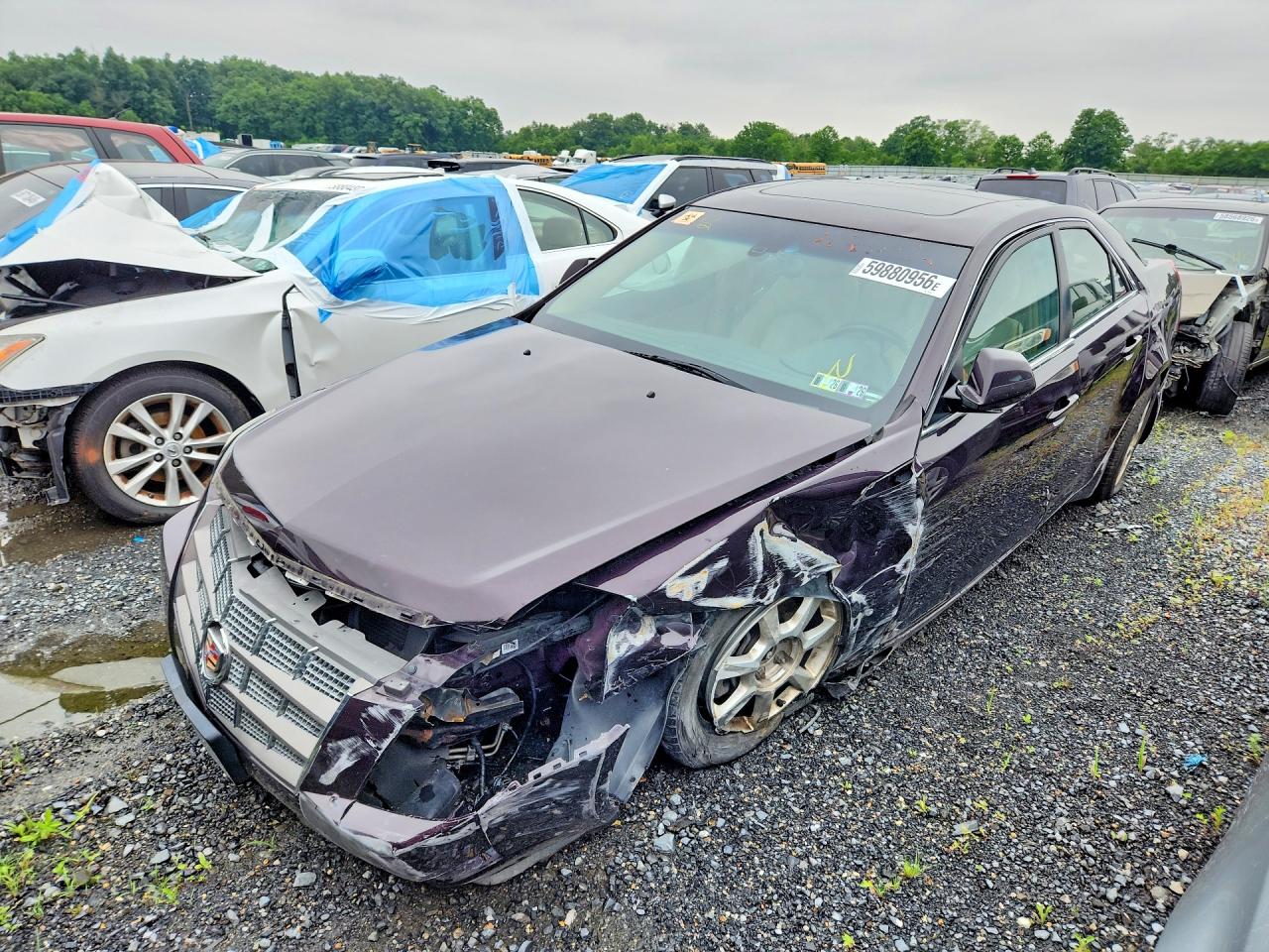 2008 Cadillac CTS AWD, VIN 1G6DG577780165636 — Front end