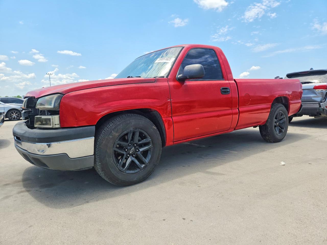 2005 Chevrolet Silverado 1500 Work Truck, VIN 1GCEC14X75Z185998 — Engine fire