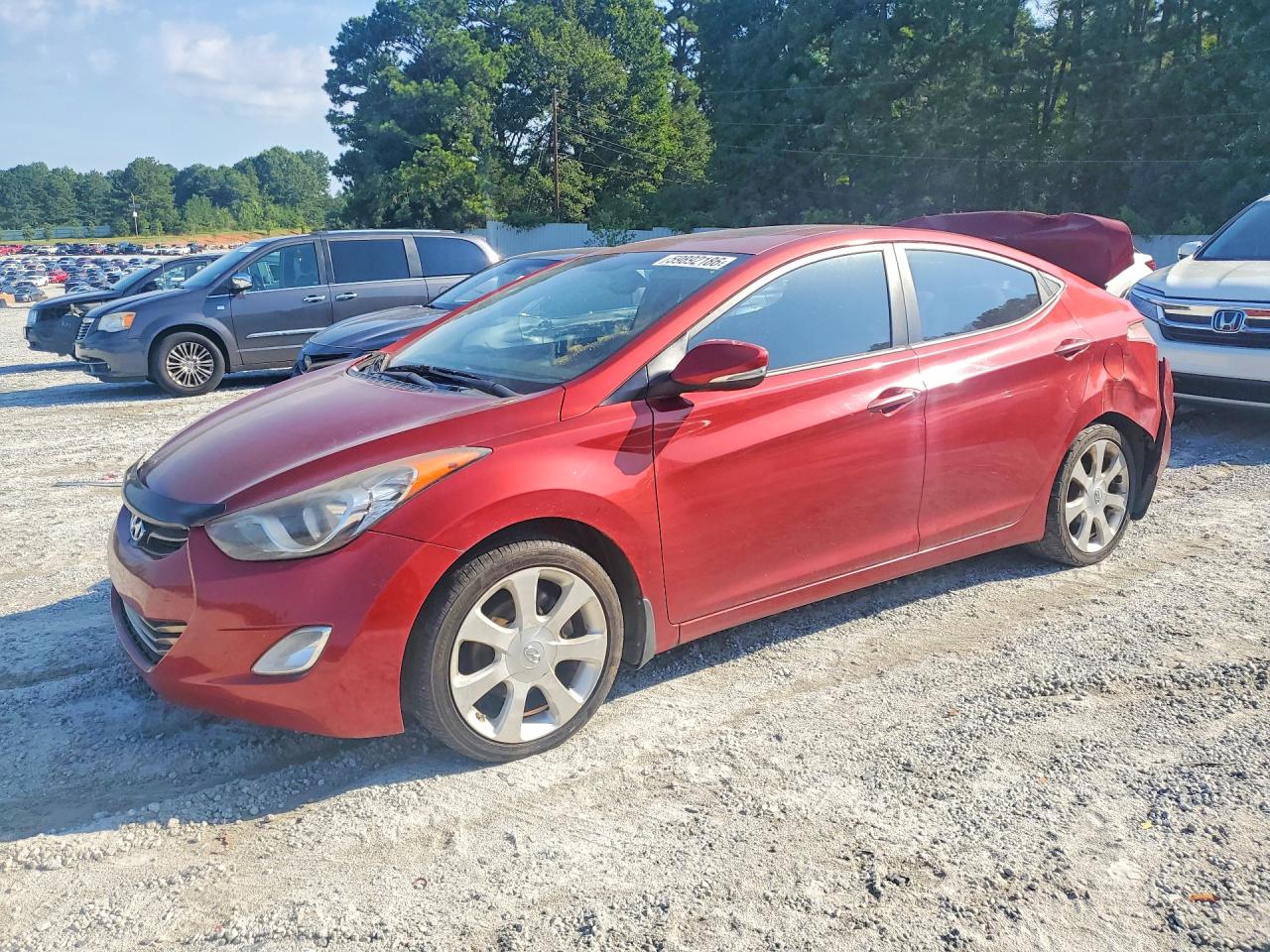 2012 Hyundai Elantra Limited, VIN KMHDH4AE1CU271217 — Rear end