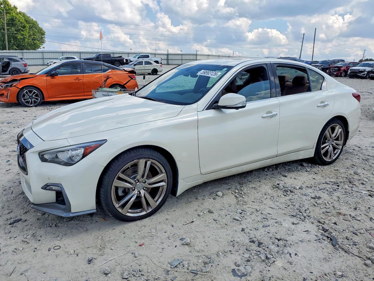 2021 Infiniti Q50 Signature Edition, VIN JN1EV7CR1MM755895 — Vandalism