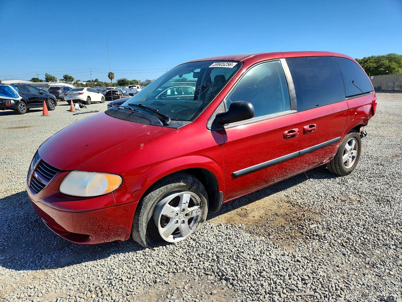 2007 Dodge Caravan SXT, VIN 1D4GP45R27B183282 — Зад