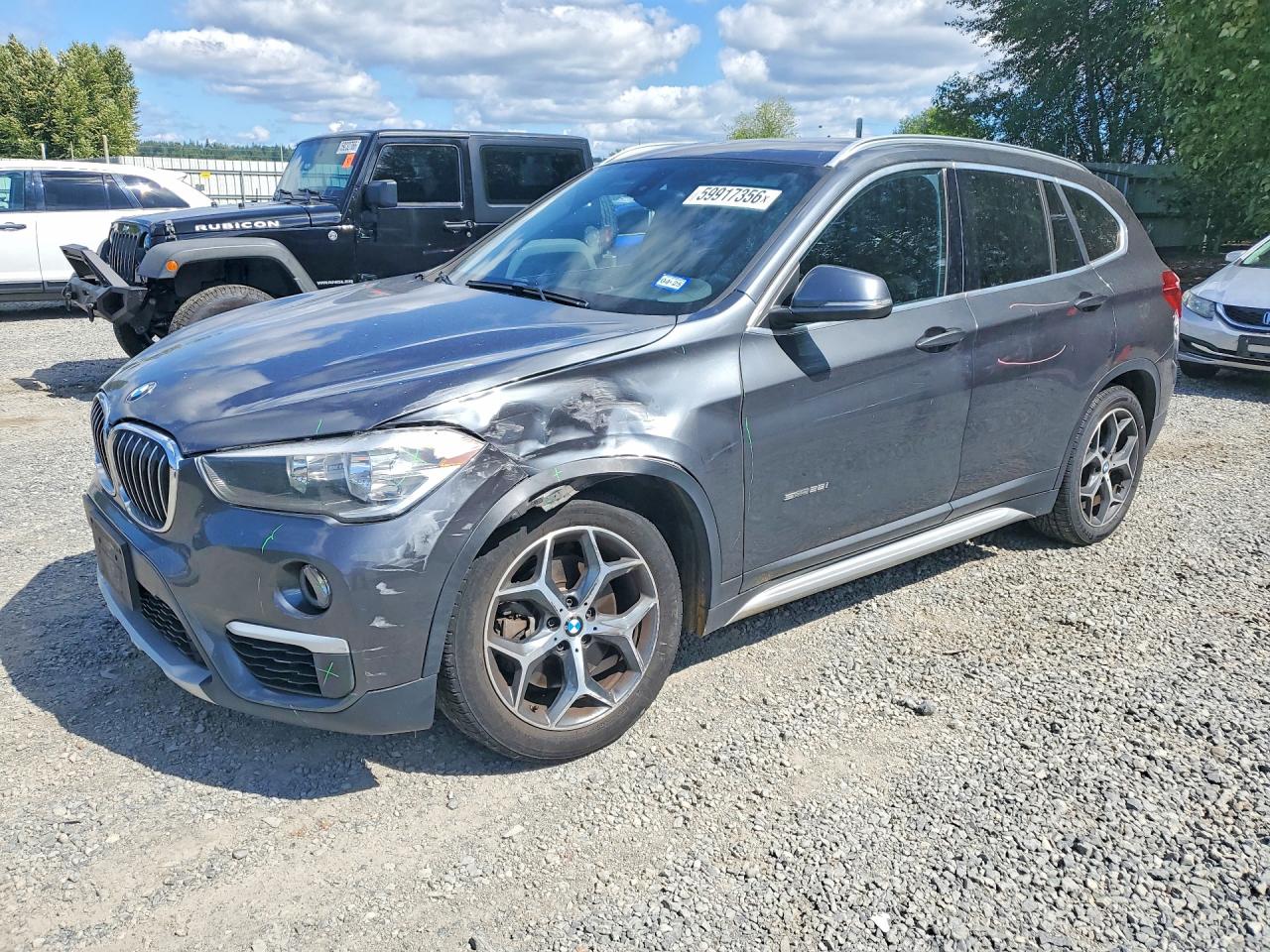2018 BMW X1 sDrive28i, VIN WBXHU7C38J5H43652 — Front end