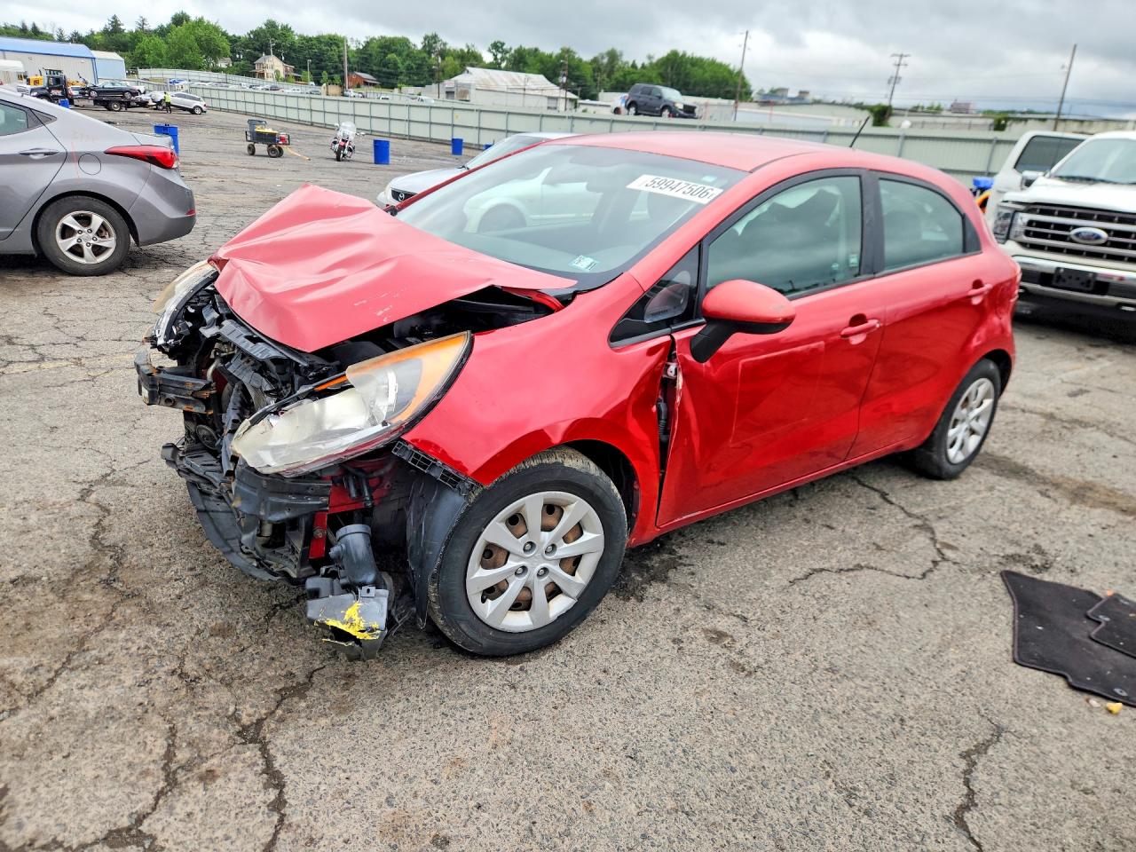 2012 Kia Rio EX, VIN KNADN5A38C6031925 — Front end