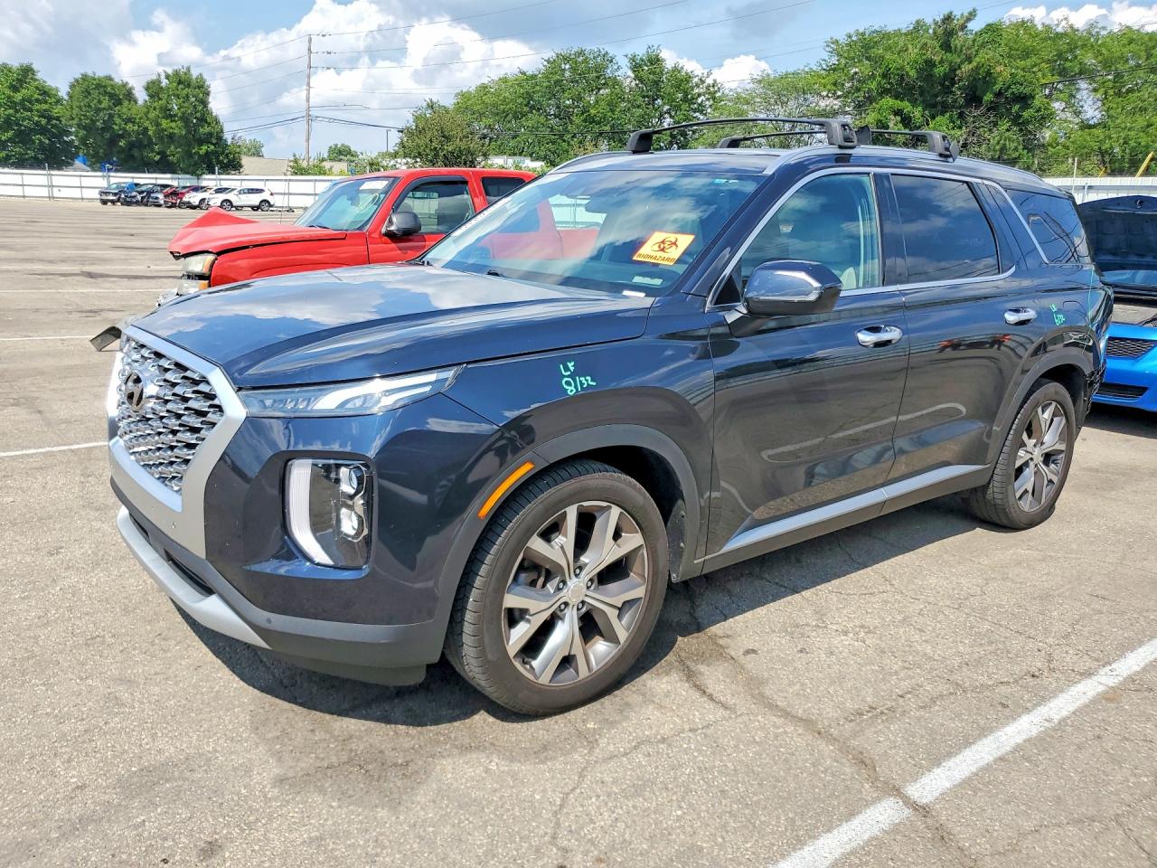 2020 Hyundai Palisade SEL, VIN KM8R44HE7LU081509 — Rear end