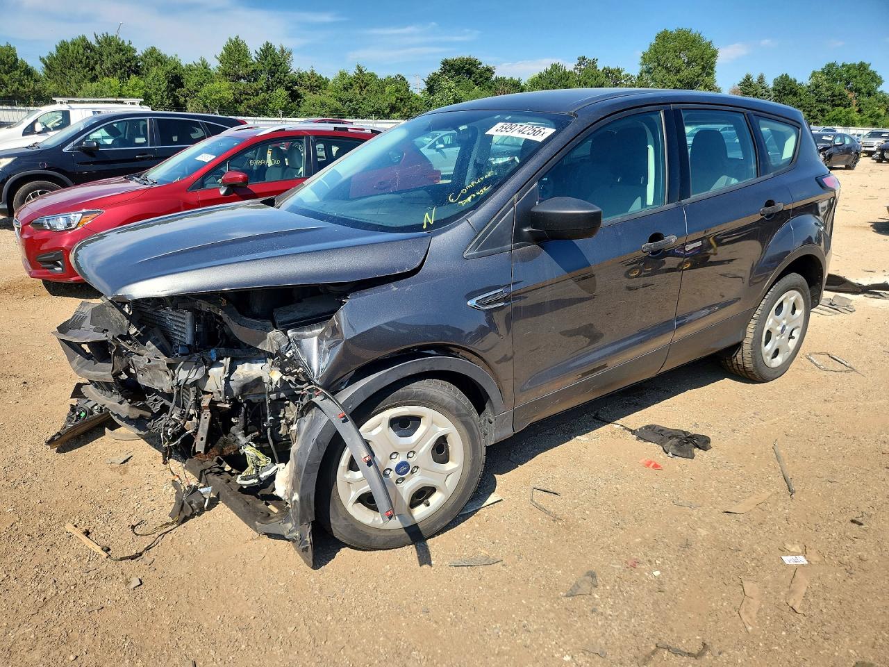 2018 Ford Escape S, VIN 1FMCU0F75JUC28510 — Front end