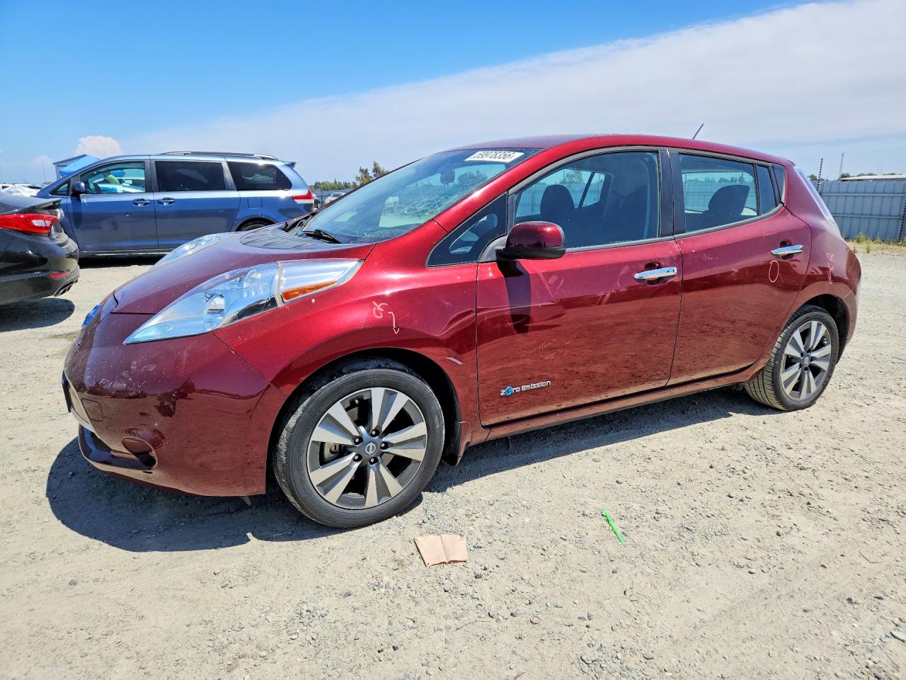 2017 Nissan LEAF S, VIN 1N4BZ0CP5HC311009 — Rear end