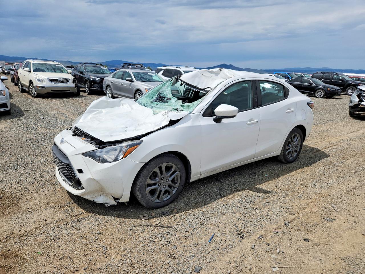 2019 Toyota Yaris LE, VIN 3MYDLBYV2KY518822 — All over