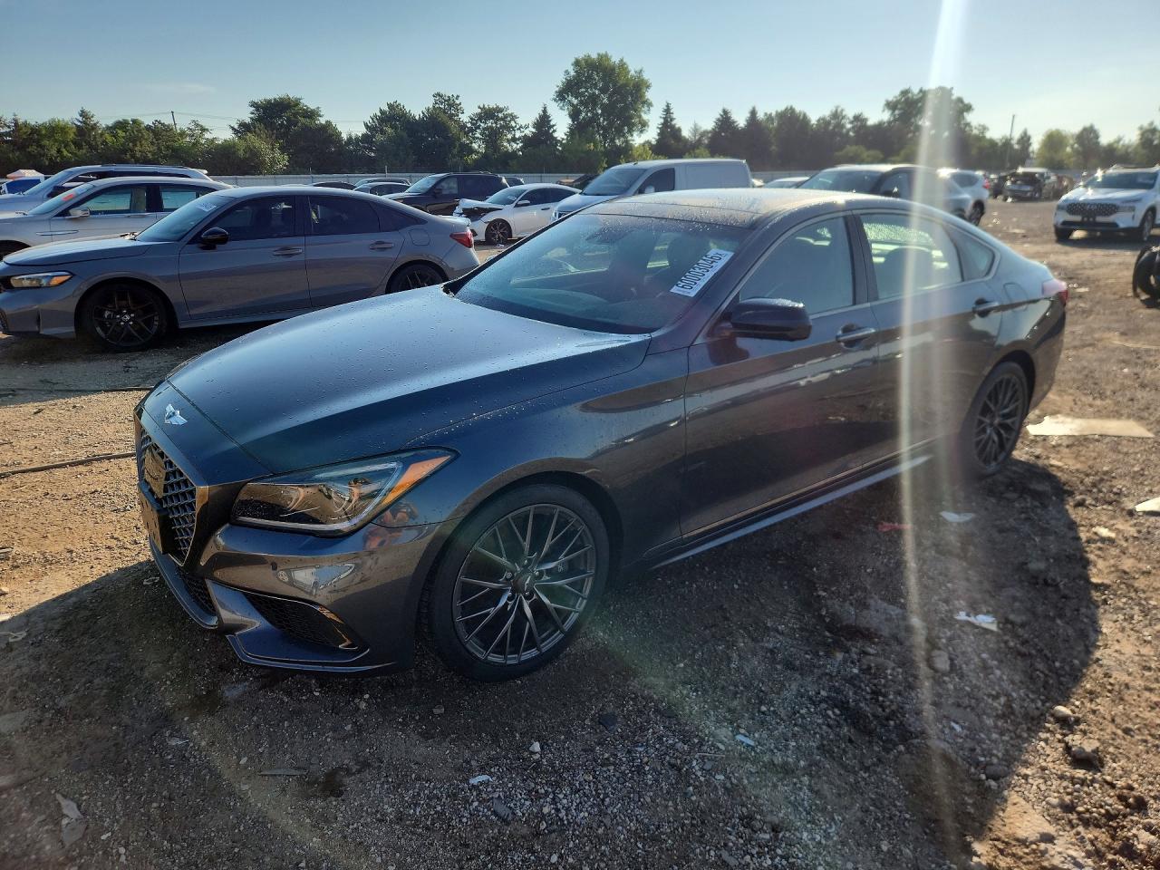 2019 Genesis G80 Sport, VIN KMHGN4JB3KU289373 — Front end