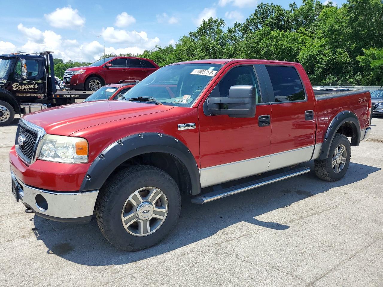 2007 Ford F-150 XLT, VIN 1FTRW14W27FB52430 — Frame damage