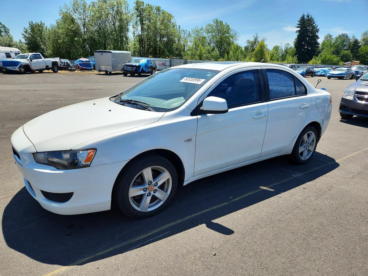 2008 Mitsubishi Lancer DE, VIN JA3AU26U78U002491 — Rear end