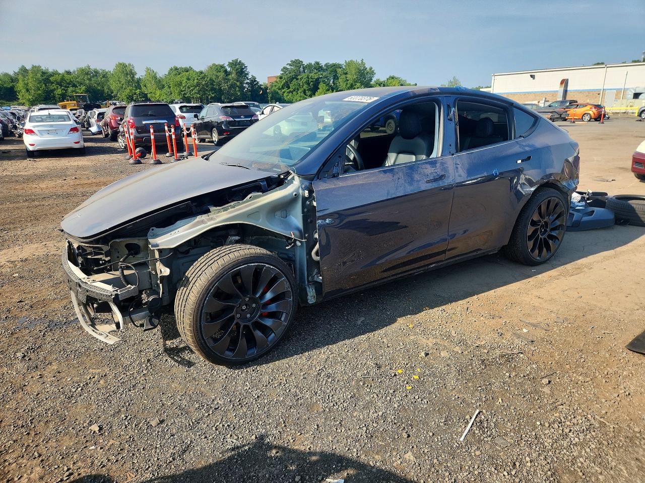 2022 Tesla Model Y Performance, VIN 7SAYGDEF9NF452771 — Front end