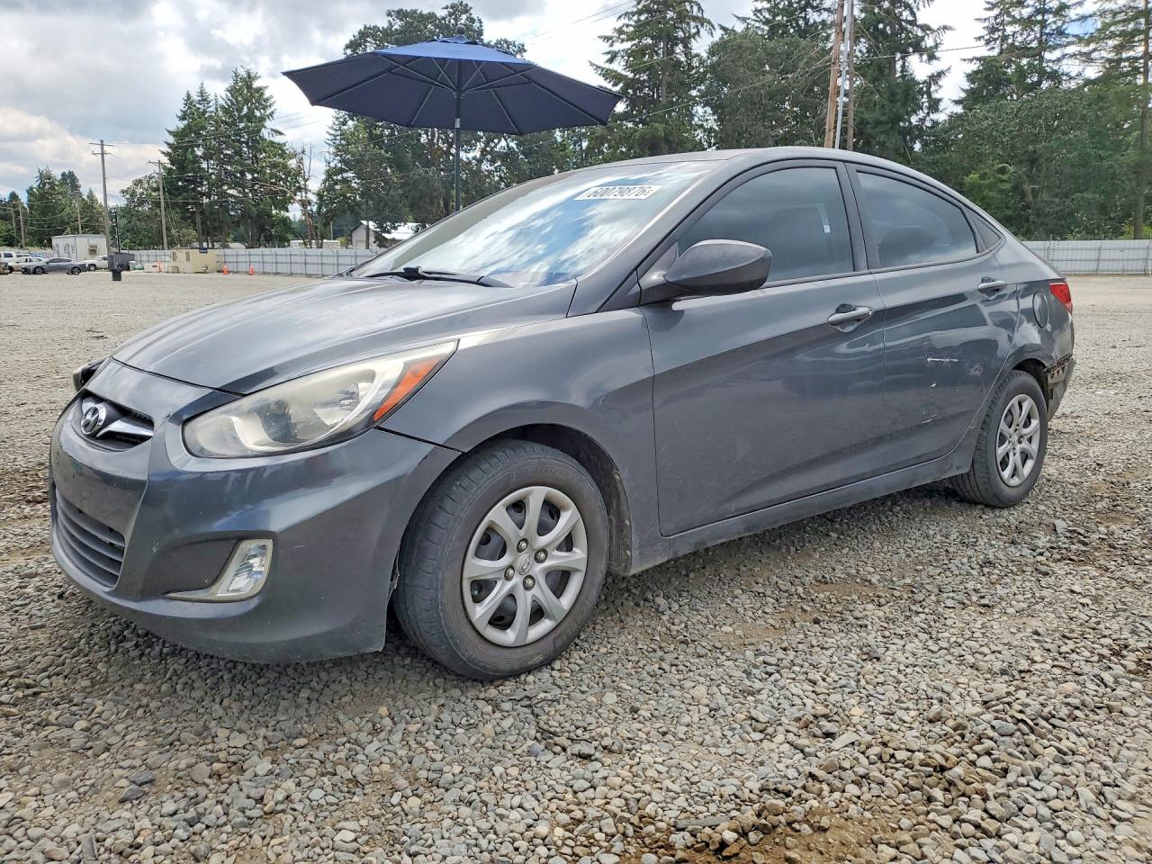 2012 Hyundai Accent GLS, VIN KMHCT4AE5CU186875 — Front end