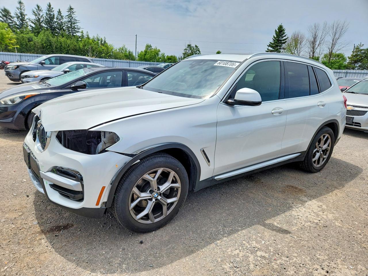 2021 BMW X3 xDrive30i, VIN 5UXTY5C01M9E60561 — Front end