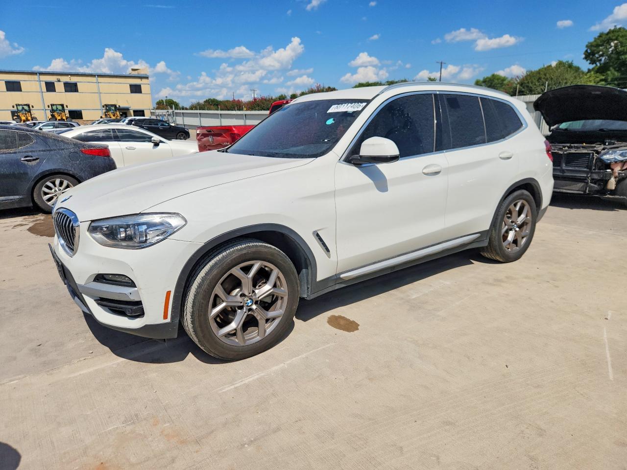2020 BMW X3 sDrive30i, VIN 5UXTY3C08L9B55304 — Вода / потоп