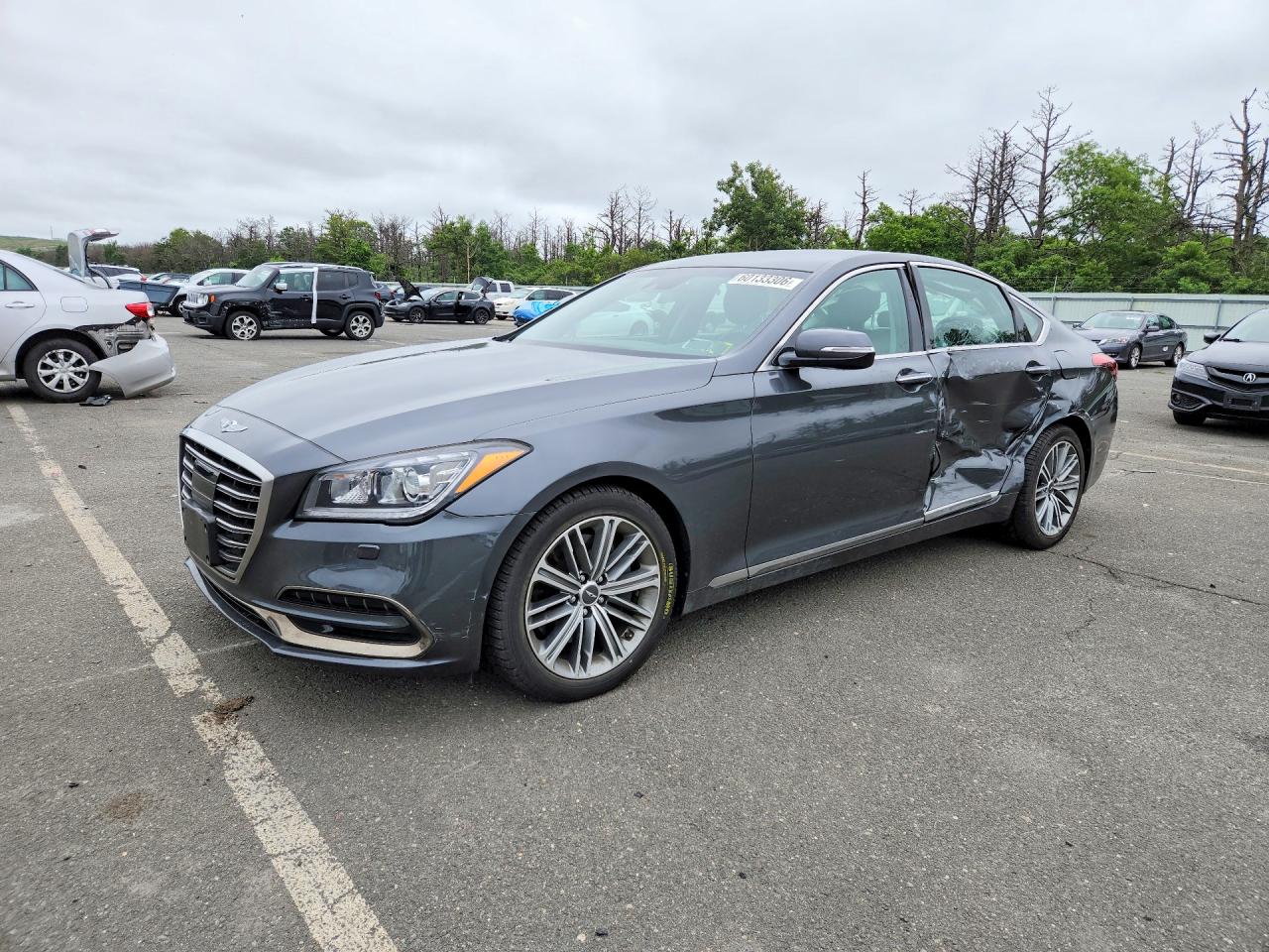 2019 Genesis G80 3.8L, VIN KMTFN4JE6KU326122 — Side