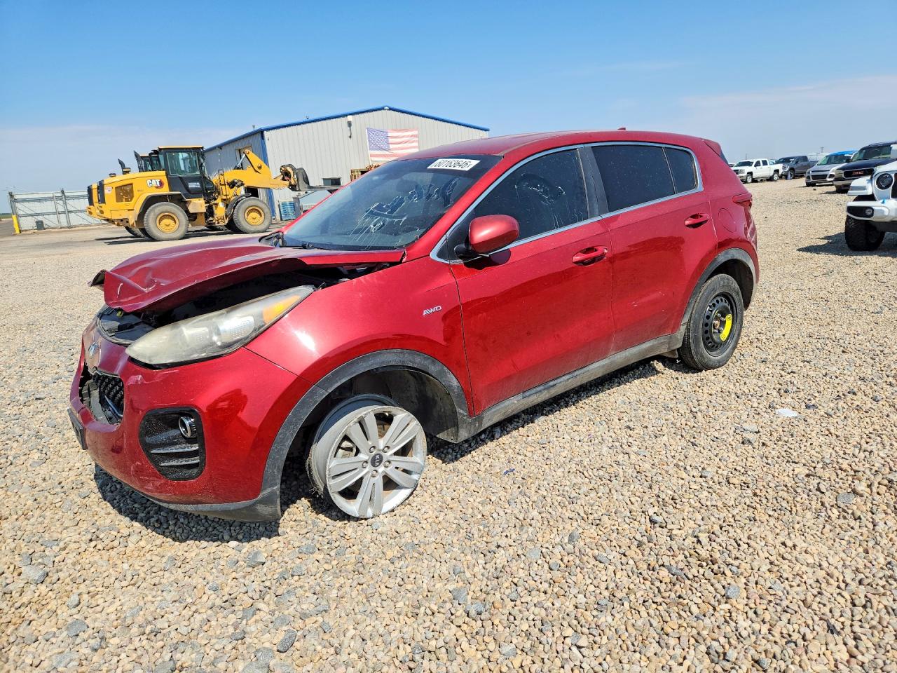 2018 Kia Sportage LX, VIN KNDPMCAC0J7406172 — Перед