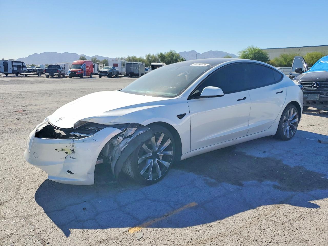 2024 Tesla Model 3 Long Range, VIN 5YJ3E1EBXRF730432 — Front end