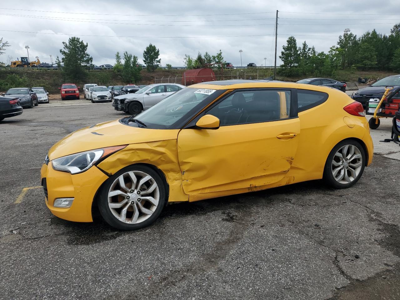 2012 Hyundai Veloster w/Black Int, VIN KMHTC6AD9CU027490 — Side