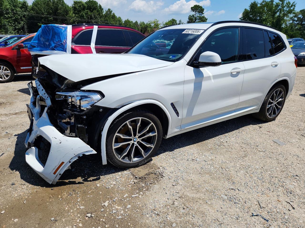 2021 BMW X3 xDrive30i, VIN 5UXTY5C01M9F15980 — Front end