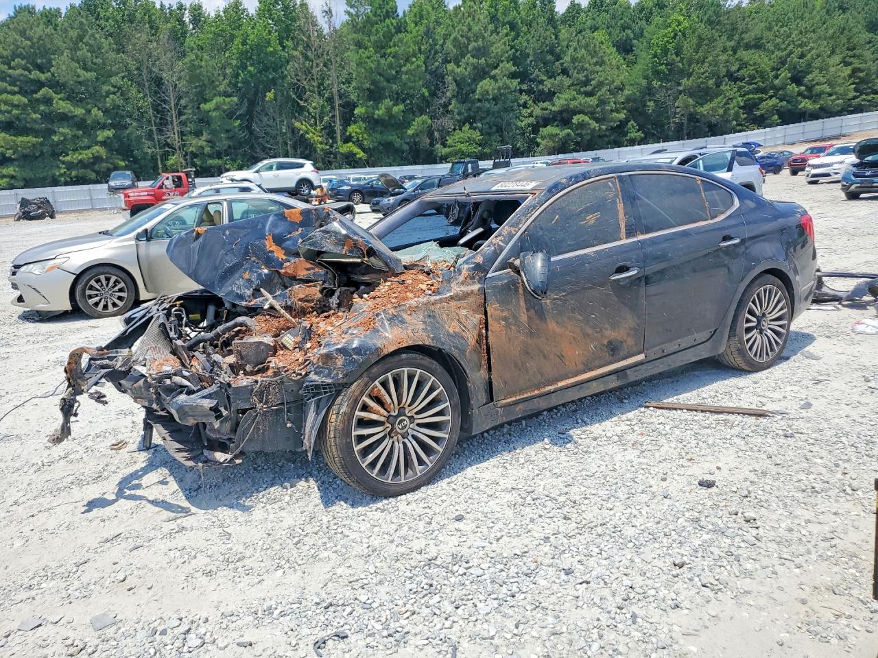 2014 Kia Cadenza Premium, VIN KNALN4D78E5130239 — Front end