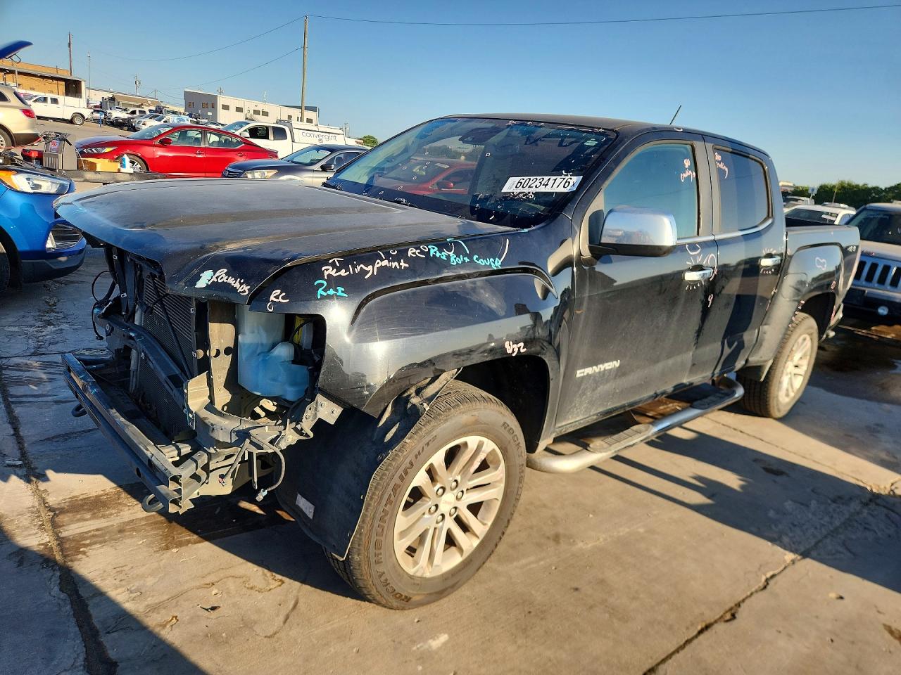 2015 GMC Canyon 4WD SLT, VIN 1GTG6CE32F1234595 — Front end