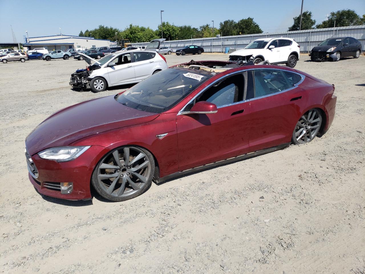2012 Tesla Model S Performance, VIN 5YJSA1DP2CFS01004 — Stripped