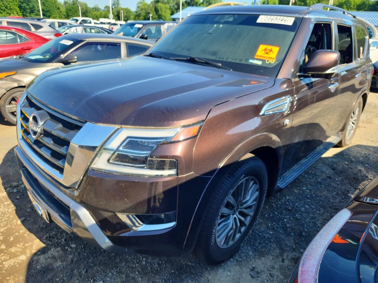 2021 Nissan Armada SL, VIN JN8AY2BB1M9792785 — Interior fire