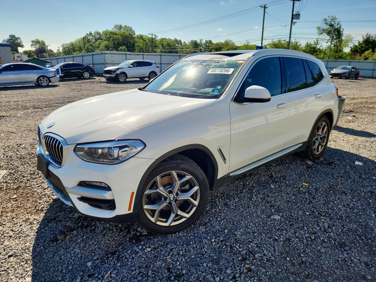 2021 BMW X3 xDrive30i, VIN 5UXTY5C05M9E39762 — Roof