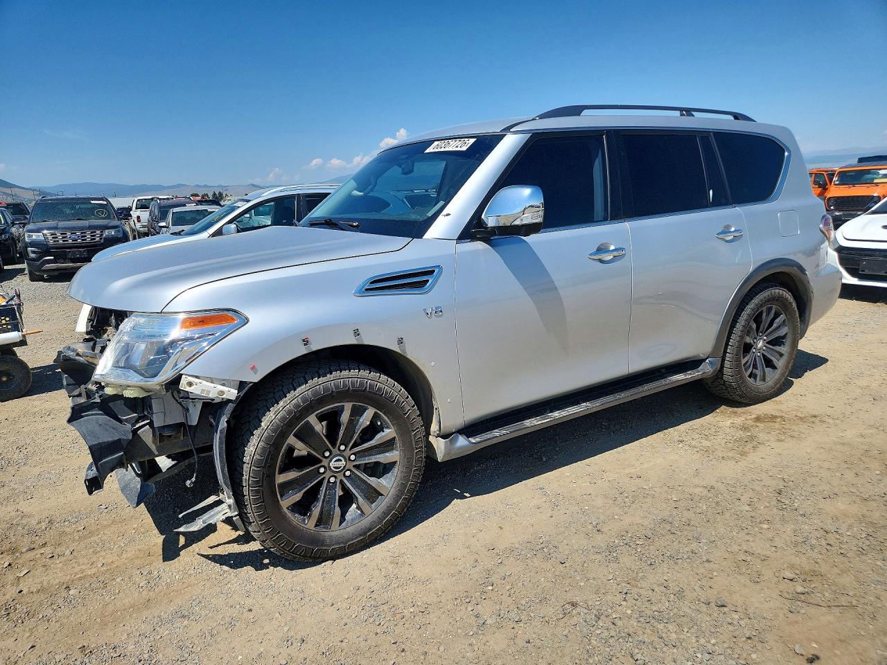 2018 Nissan Armada Platinum, VIN JN8AY2NE2J9732385 — Front end
