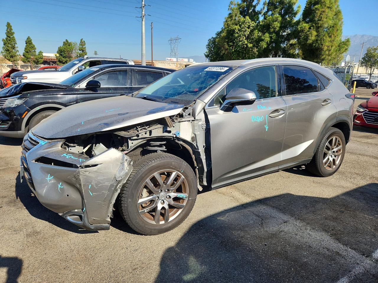 2016 Lexus NX F Sport, VIN JTJYARBZ1G2026795 — Front end