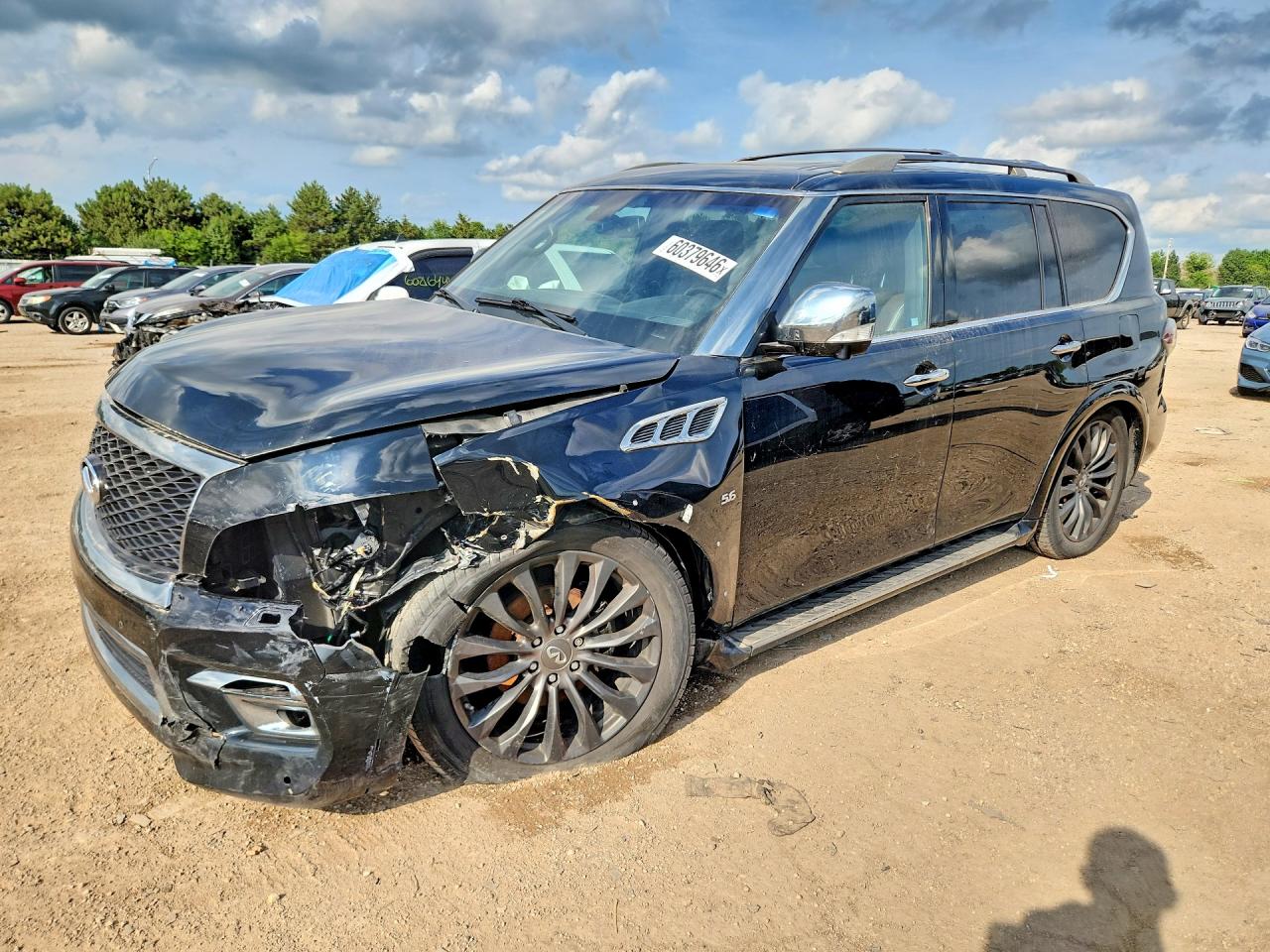 2015 Infiniti QX80, VIN JN8AZ2NE7F9082862 — Front end