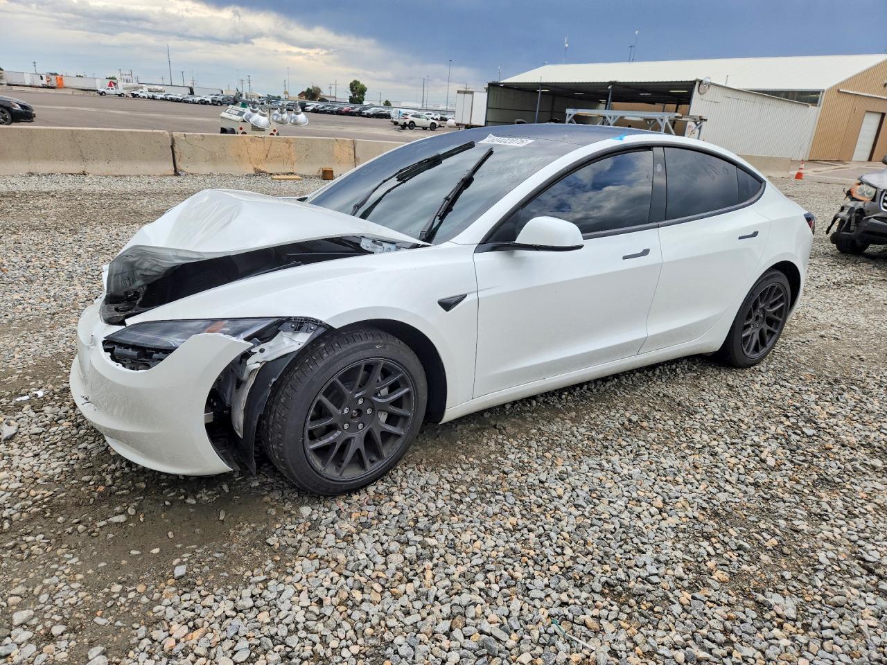 2024 Tesla Model 3 Long Range, VIN 5YJ3E1EB0RF814128 — Front end