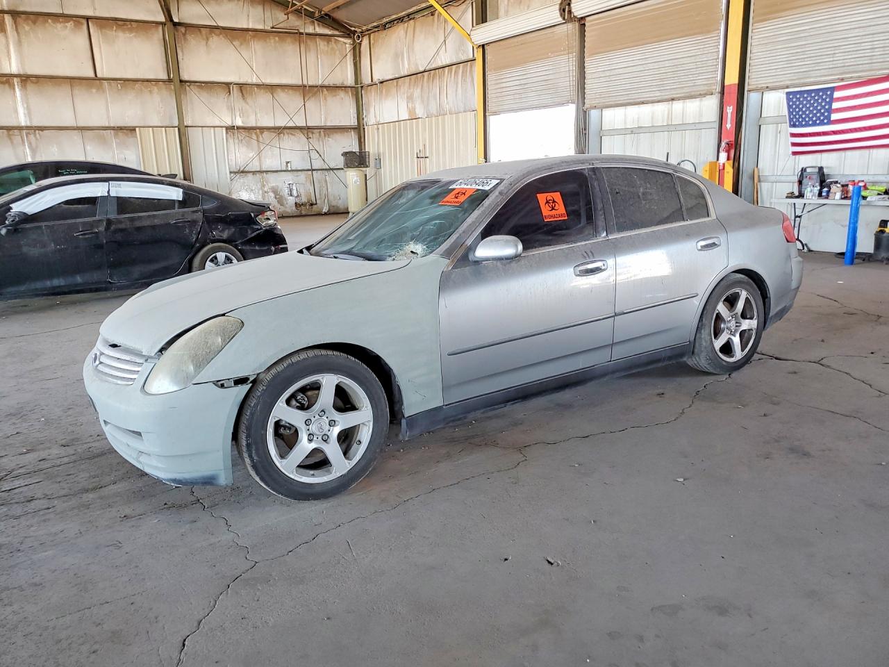 2004 Infiniti G35 w/Leather, VIN JNKCV51E94M618825 — Interior fire