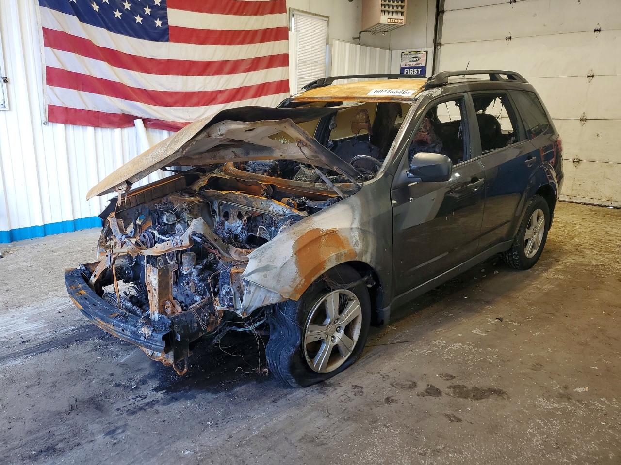 2013 Subaru Forester X, VIN JF2SHABC6DH443647 — Interior fire