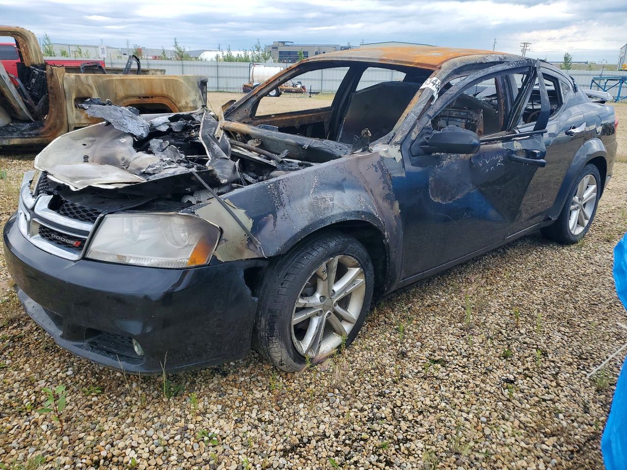 2012 Dodge Avenger SXT, VIN 1C3CDZCBXCN196835 — Burn