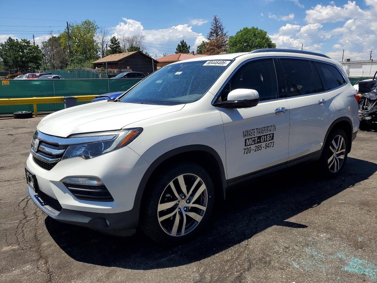 2017 Honda Pilot Touring, VIN 5FNYF6H90HB082655 — Hail