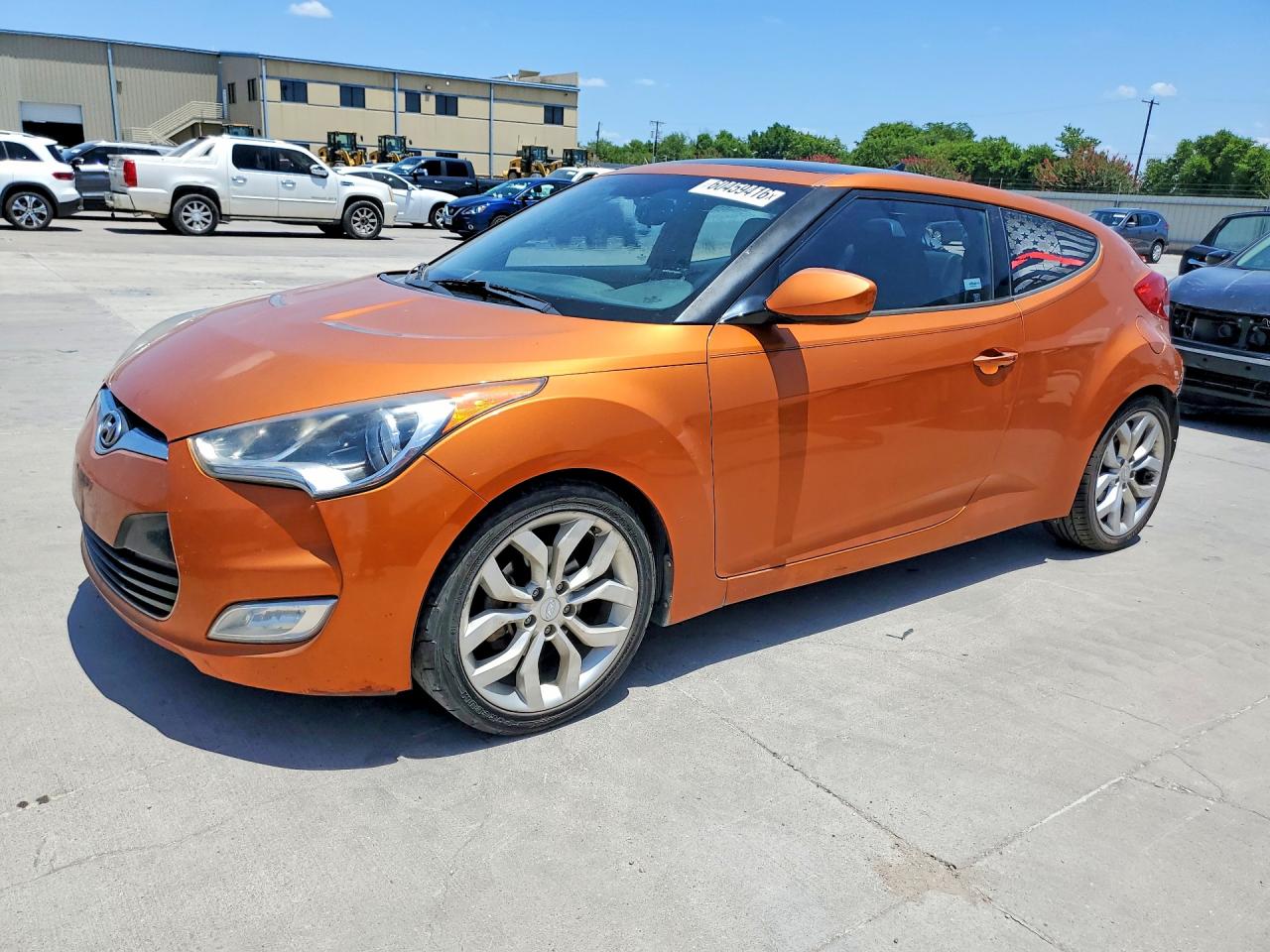 2013 Hyundai Veloster w/Gray Int, VIN KMHTC6AD4DU147005 — Rear end