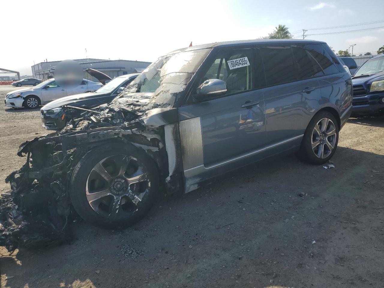 2021 Land Rover Range Rover Westminster, VIN SALGS2RU6MA456250 — Engine fire