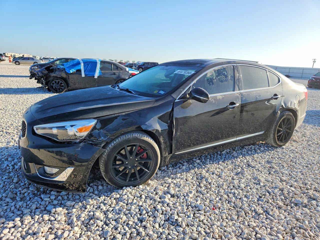 2014 Kia Cadenza Premium, VIN KNALN4D77E5163474 — Front end
