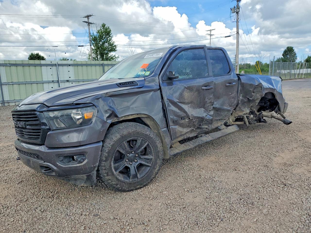 2021 Ram 1500 Big Horn, VIN 1C6SRFBT9MN728358 — Rollover
