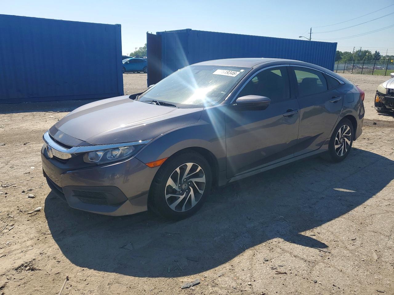 2018 Honda Civic EX, VIN 2HGFC2F79JH563631 — Interior fire