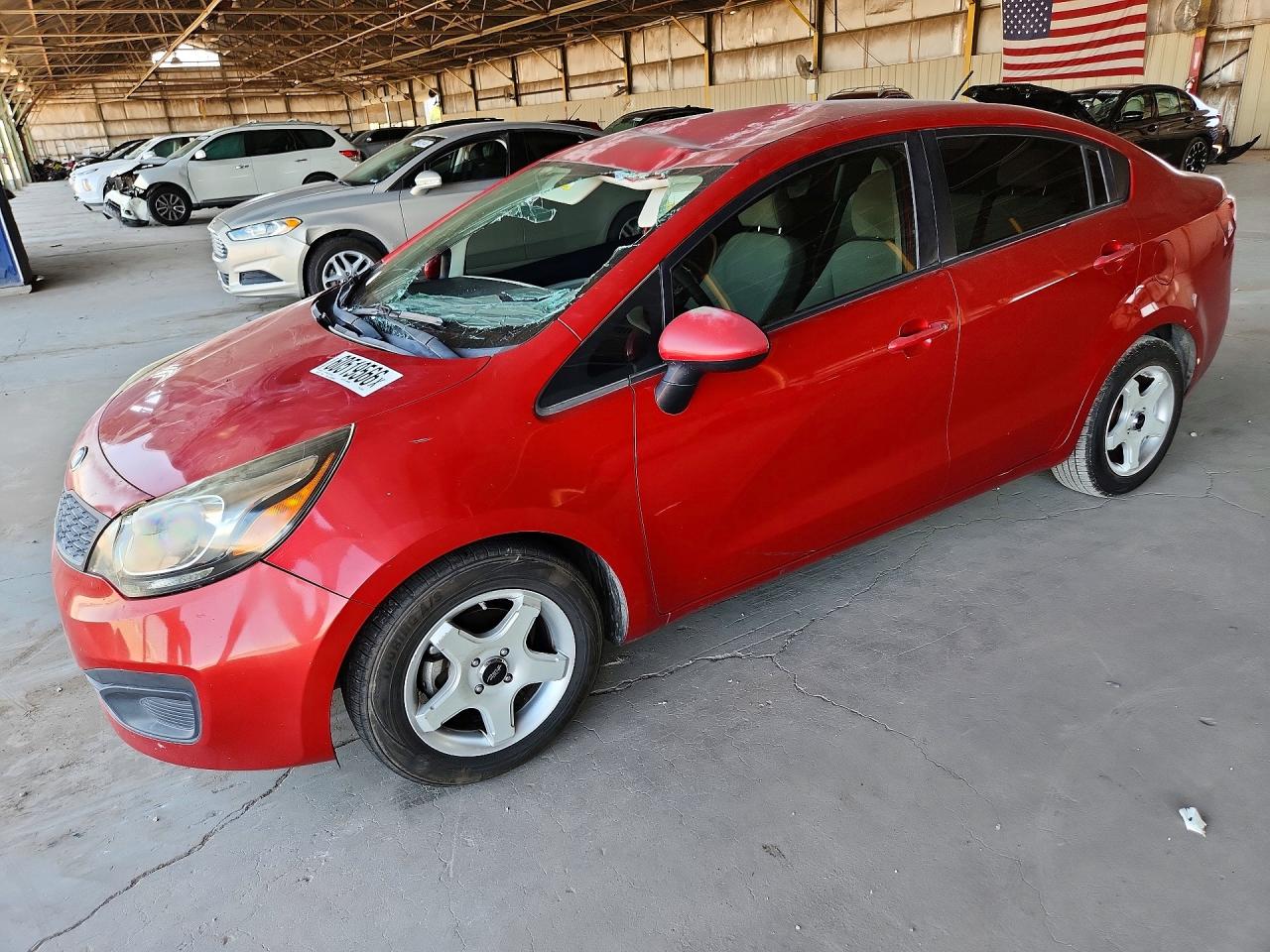 2013 Kia Rio LX, VIN KNADM4A34D6310478 — Front end