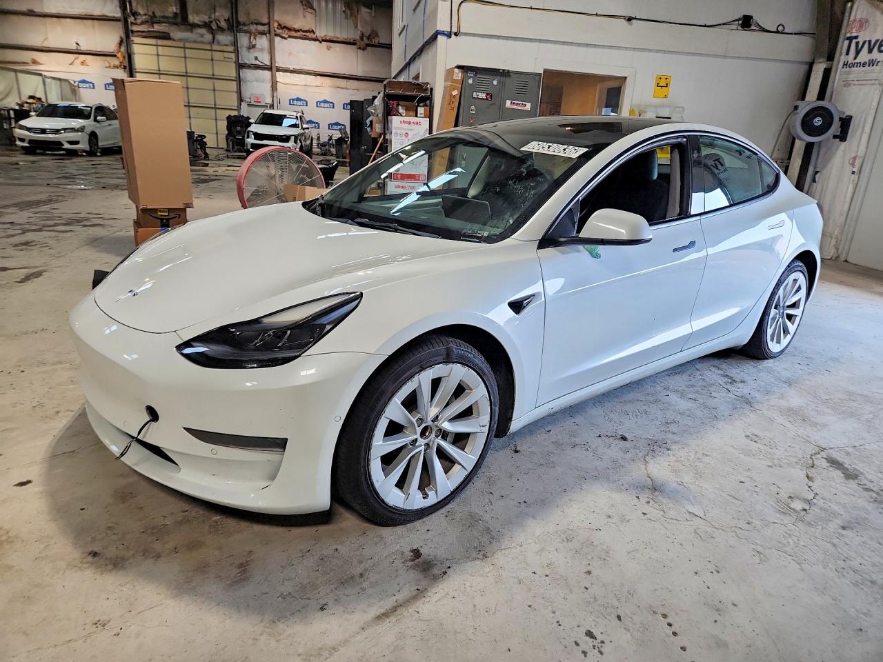 2022 Tesla Model 3, VIN 5YJ3E1EAXNF368698 — Vandalism
