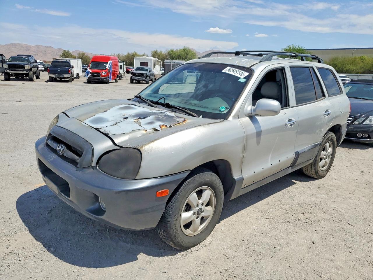 2005 Hyundai Santa Fe GLS, VIN KM8SC13EX5U901580 — Engine fire