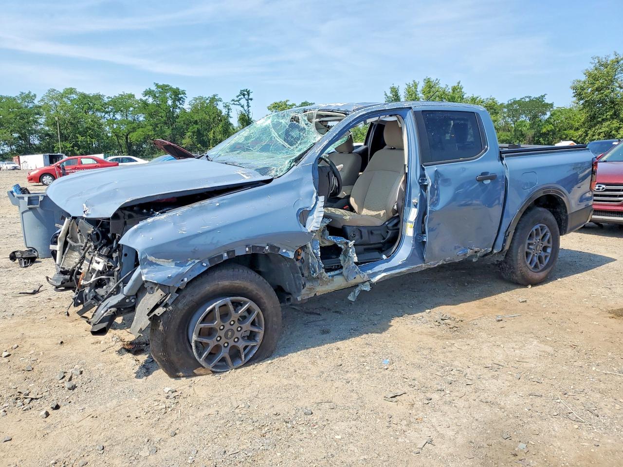 2024 Ford Ranger XLT, VIN 1FTER4HP8RLE00324 — Опрокидывание