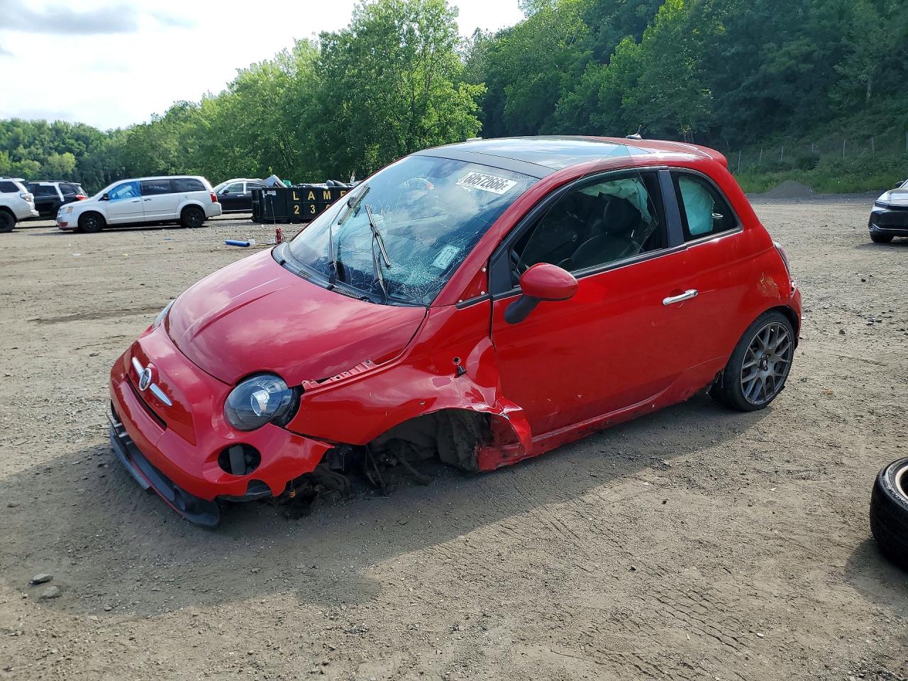 2013 FIAT 500 Turbo, VIN 3C3CFFHH1DT607286 — Front end