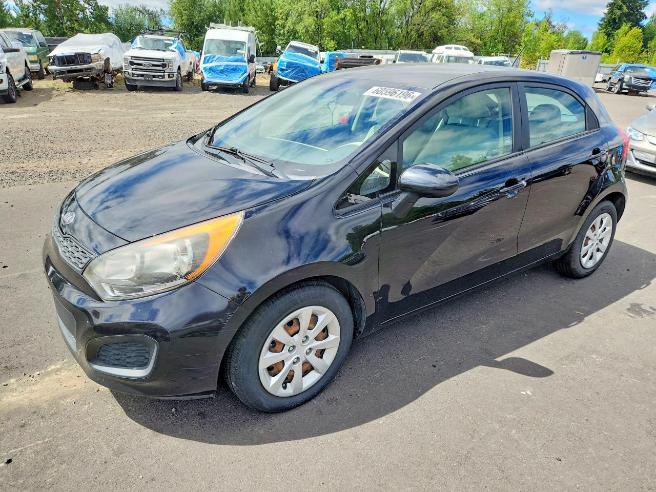 2013 Kia Rio LX, VIN KNADM5A33D6157033 — Rear end