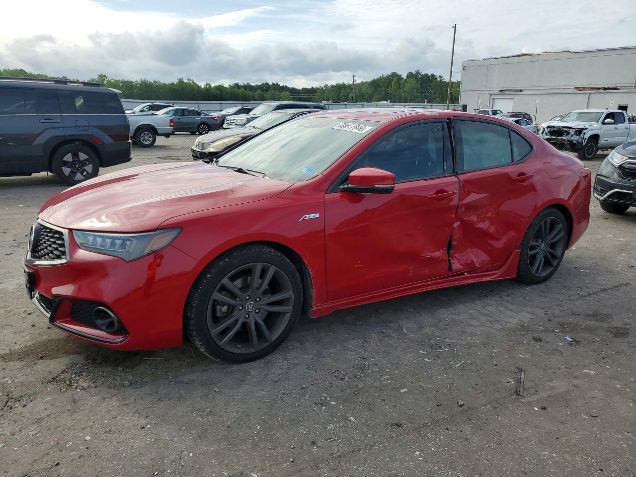 2018 Acura TLX w/A-SPEC Pkg, VIN 19UUB3F6XJA003686 — Бок